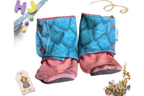 Buy 18-24m Fleece Stay on Booties Dragon Scales now using this page